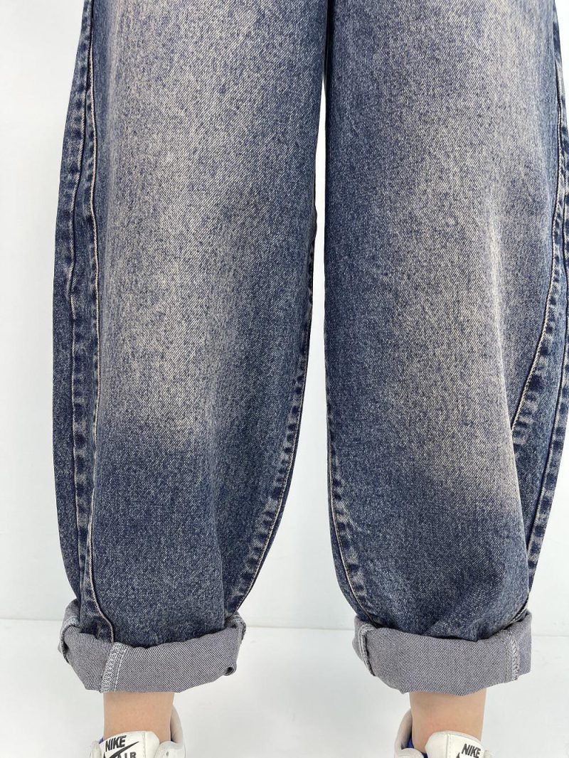 شلوار جین زنانه بالونی آبی سنگشور