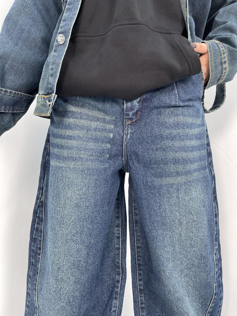 شلوار جین زنانه بالونی آبی سنگشور