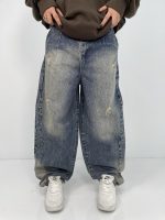 شلوار جین زنانه بالونی آبی با سنگشور خاص