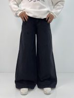 شلوار جین زنانه زغالی سوپر بگ