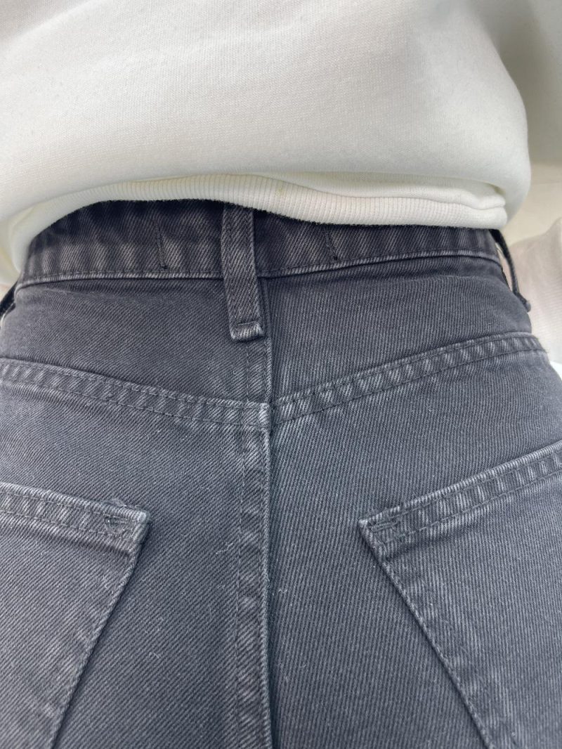 شلوار جین زنانه زغالی سوپر بگ