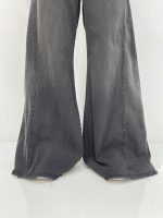 شلوار جین زنانه شافل زغالی سایز بزرگ