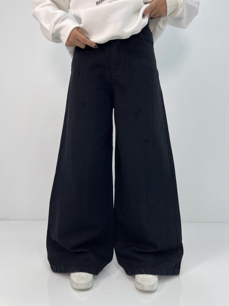 شلوار جین زنانه سوپر بگ مشکی