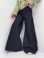 شلوار جین زنانه شافل مشکی سایز بزرگ