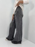 شلوار جین زنانه شافل بگ زغالی