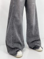 شلوار جین زنانه شافل بگ زغالی