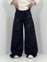 شلوار جین زنانه شافل بگ مشکی