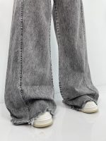 شلوار جین زنانه شافل بگ طوسی