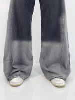 شلوار جین زنانه شافل زغالی سنگشور سفید