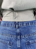 شلوار جین زنانه شافل بگ آبی سنگشور