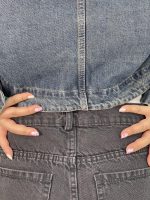 شلوار جین زنانه شافل بگ با سنگشور کرم قهوه ای