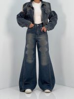شلوار جین زنانه شافل زاپدار