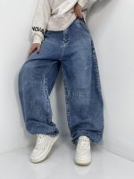 شلوار جین زنانه بالونی آبی