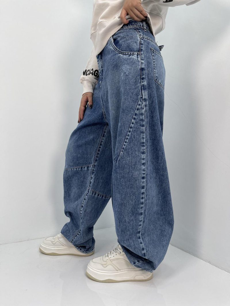 شلوار جین زنانه بالونی آبی