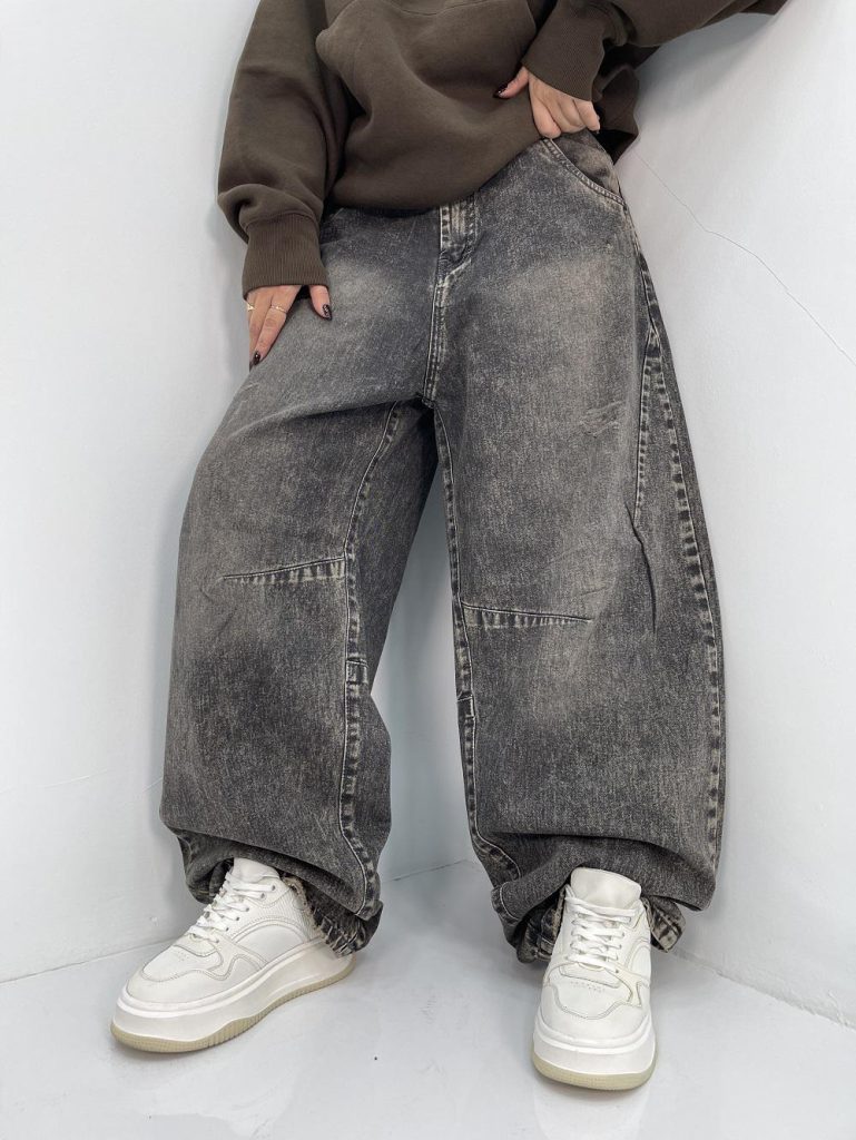 شلوار جین بالونی کارپنتری زغالی