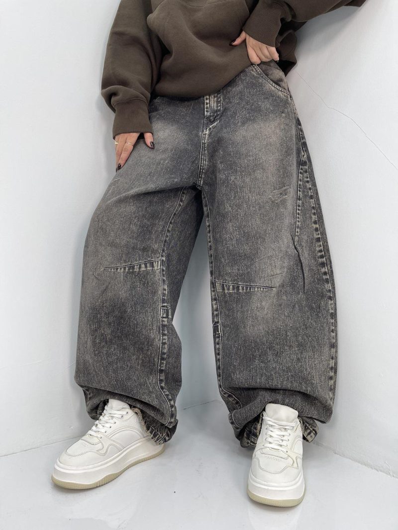 شلوار جین بالونی کارپنتری زغالی