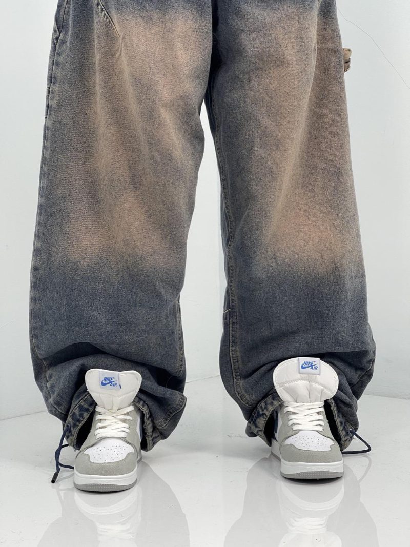 شلوار جین زنانه بالونی کارپنتری سنگشور قهوه ای