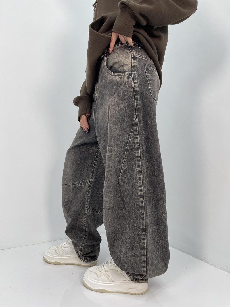 شلوار جین بالونی کارپنتری زغالی