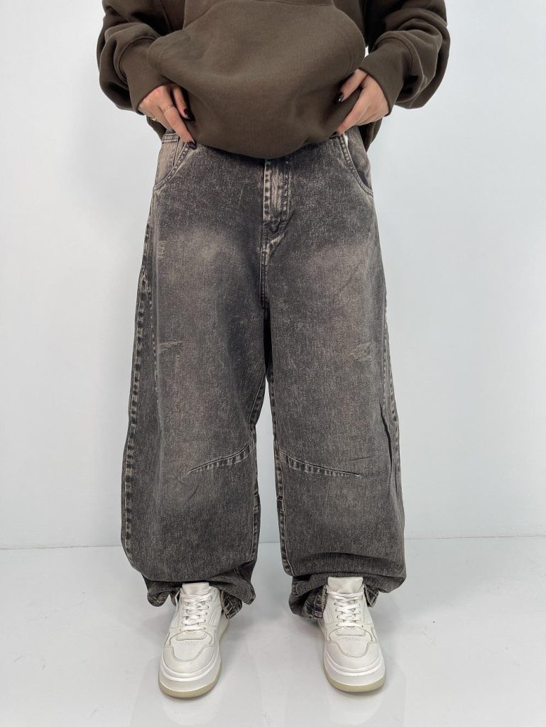 شلوار جین بالونی کارپنتری زغالی