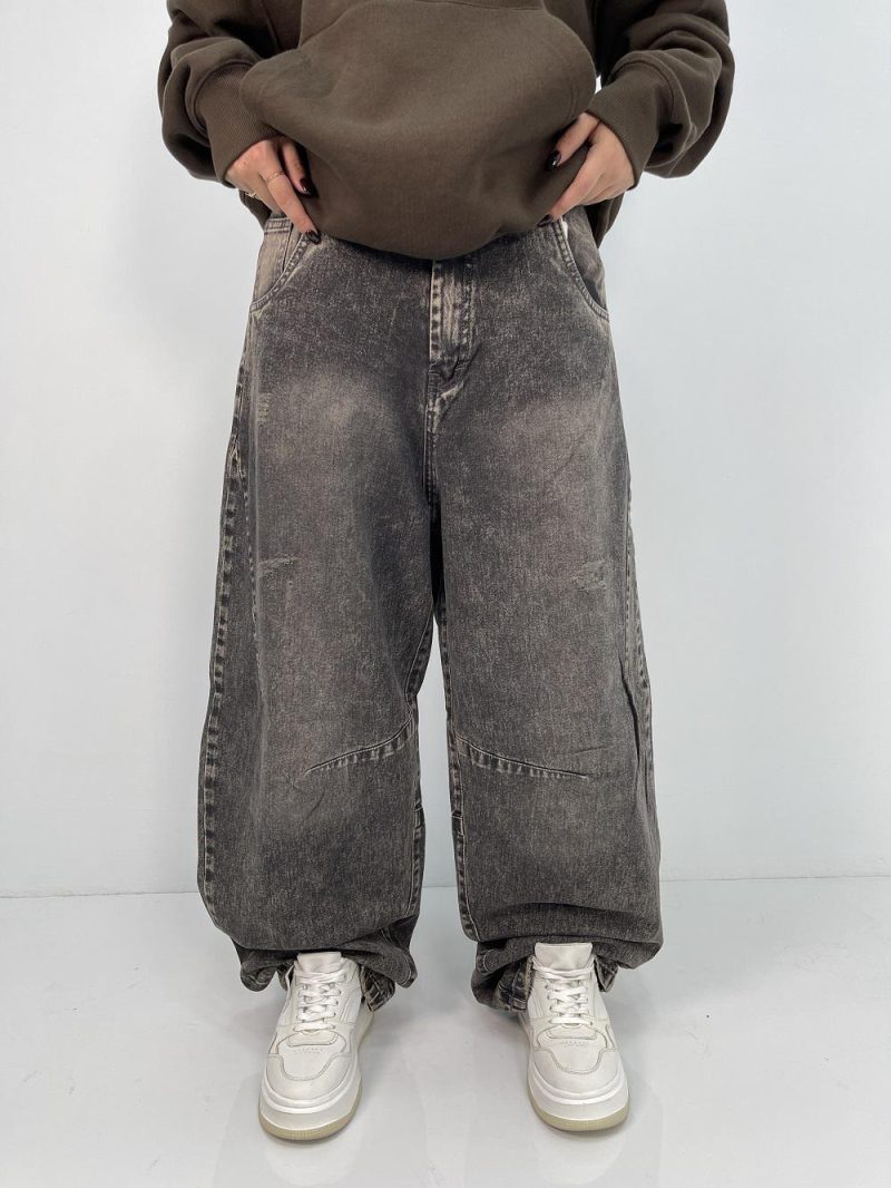 شلوار جین بالونی کارپنتری زغالی