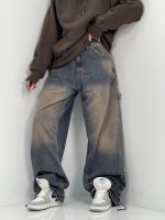 شلوار جین زنانه بالونی کارپنتری سنگشور قهوه ای