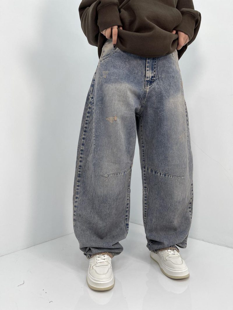 شلوار جین زنانه بالونی آبی سنگشور