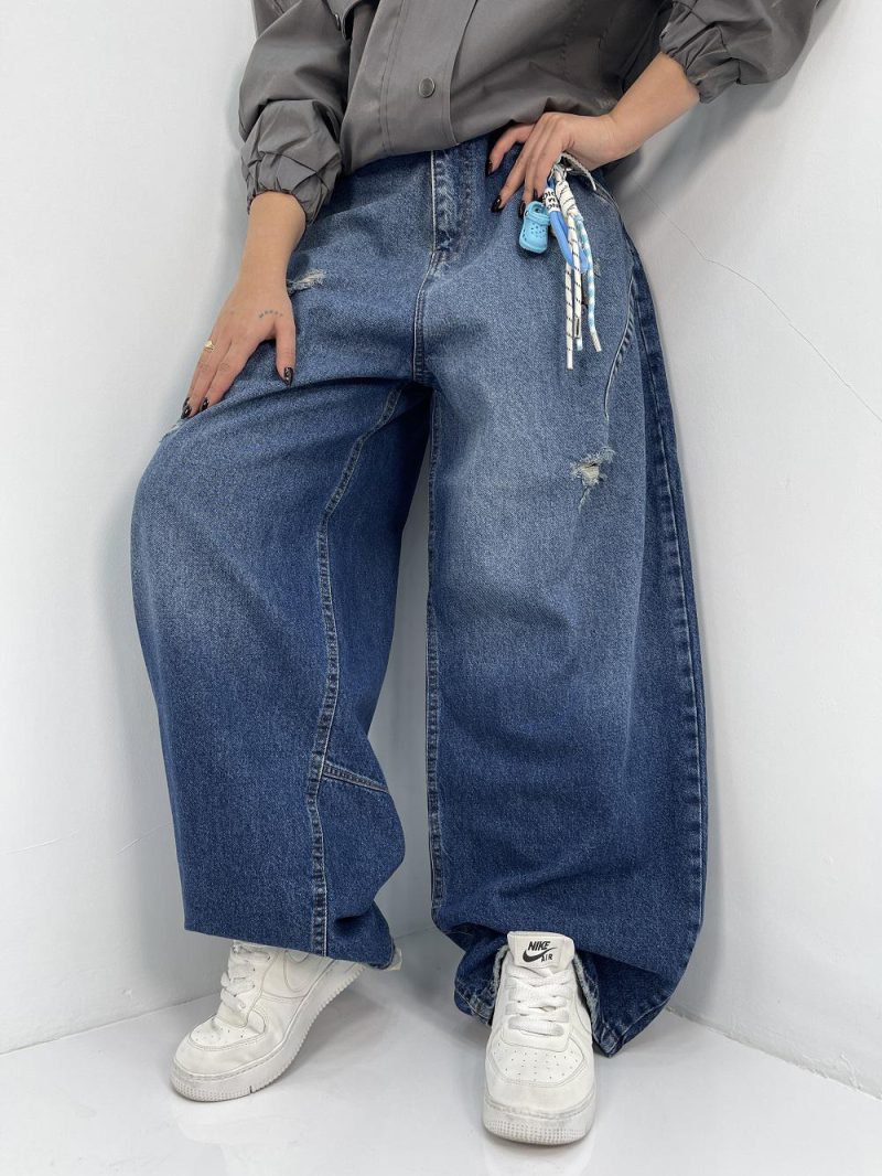 شلوار جین زنانه بالونی ابی