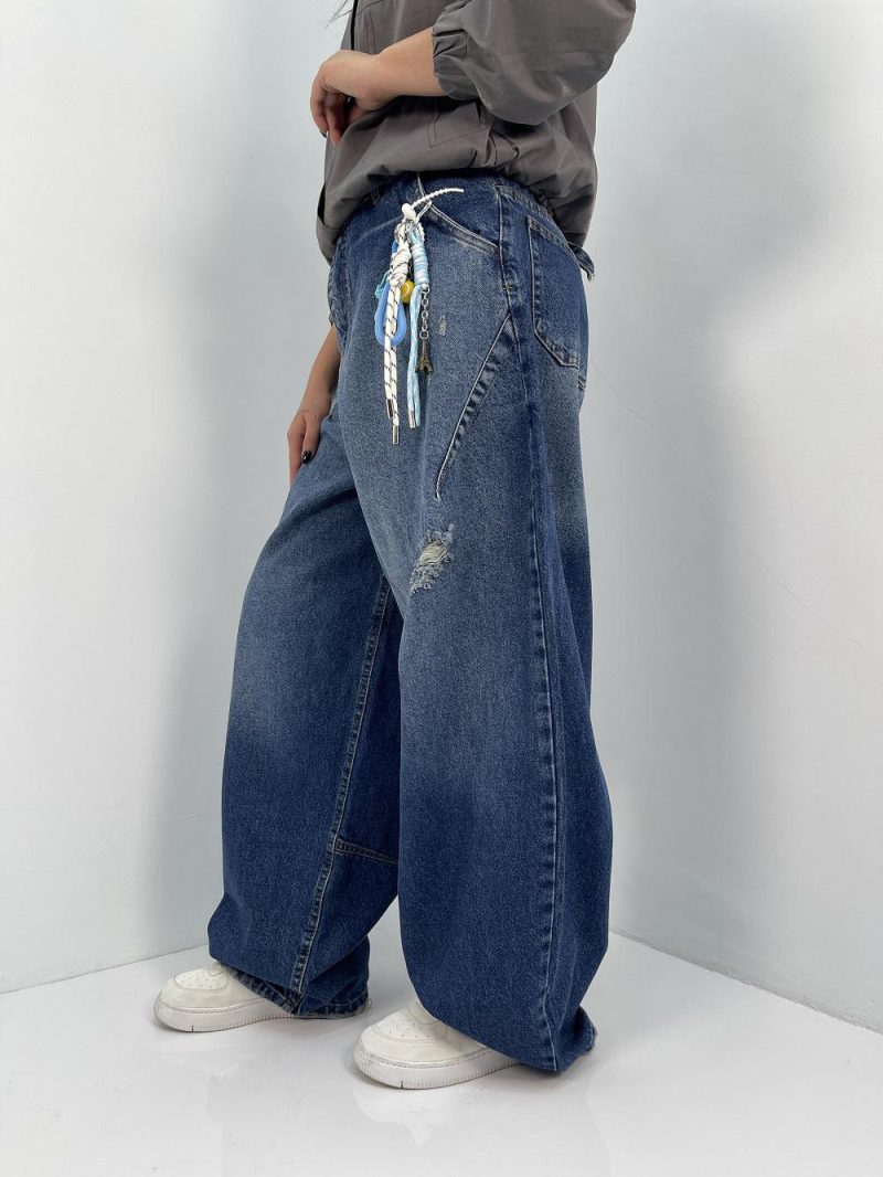 شلوار جین زنانه بالونی ابی