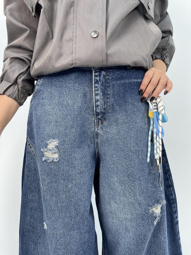 شلوار جین زنانه بالونی ابی