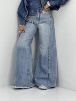 شلوار جین زنانه شافل آبی روشن