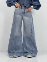شلوار جین زنانه شافل آبی روشن