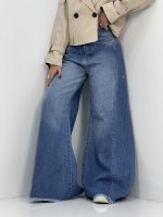 شلوار جین زنانه شافل آبی تیره