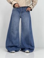 شلوار جین زنانه شافل آبی تیره