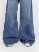 شلوار جین زنانه شافل آبی تیره