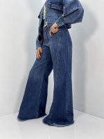 شلوار جین زنانه شافل آبی تیره