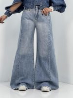 شلوار جین زنانه شافل آبی روشن