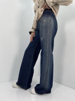 شلوار جین زنانه فول بگ آبی