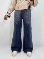 شلوار جین زنانه فول بگ آبی