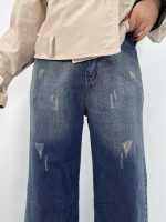 شلوار جین زنانه فول بگ آبی