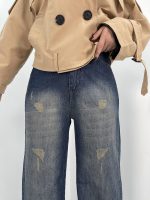 شلوار جین زنانه فول بگ آبی
