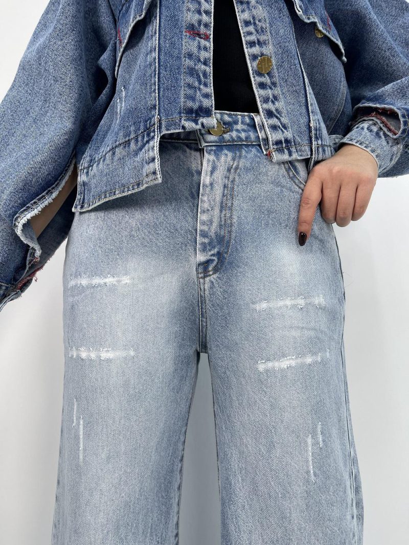 شلوار جین زنانه فول بگ یخی