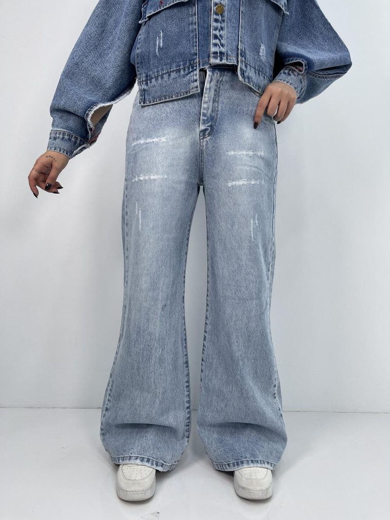 شلوار جین زنانه فول بگ یخی