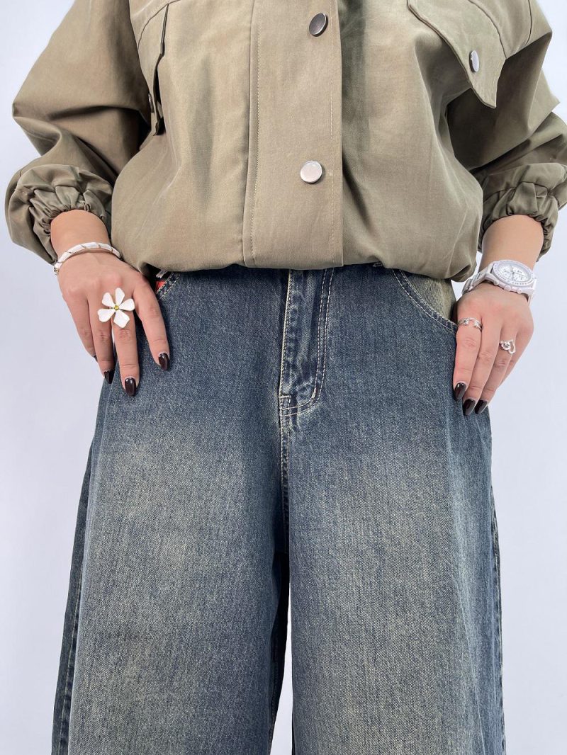 شلوار جین زنانه سوپر بگ قد 85