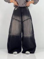 شلوار جین زنانه سوپر بگ مشکی سنگشور