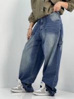 شلوار جین زنانه بالونی مکس آبی سنگشور