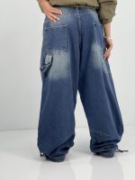 شلوار جین زنانه بالونی مکس آبی سنگشور