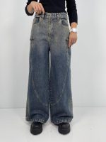 شلوار جین زنانه فول بگ کارپنتری