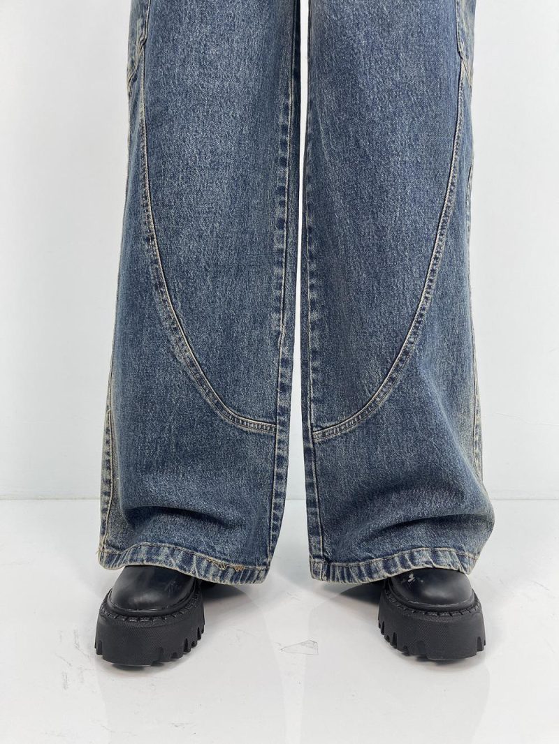 شلوار جین زنانه فول بگ کارپنتری