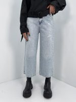 شلوار جین زنانه واید لگ یخی
