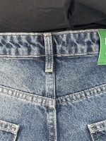 شلوار جین زنانه واید لگ بلند سرمه ای